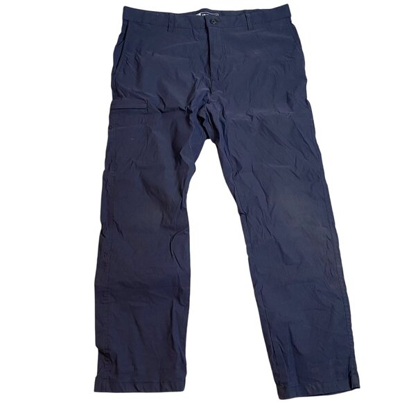 UB Tech Men's Pants Size 40x32 Classic Fit Navy Blue Lightweight Straight Leg - Picture 1 of 10